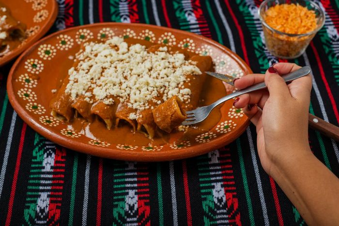 Enchiladas plat mexicain