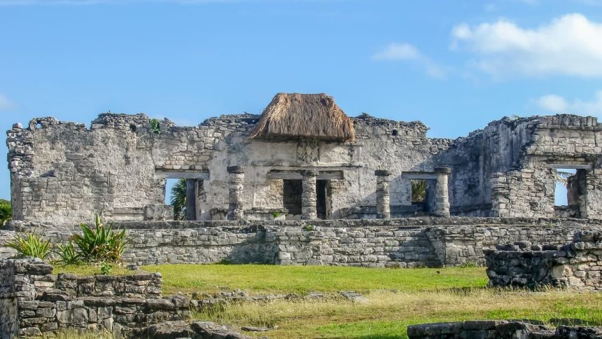 Ruines mayas de la zone archeologique de Tulum, dans le Quintana Roo au Mexique